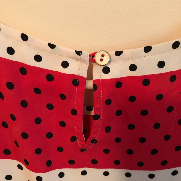 Talbots Pink and White Polka Tank - Picture 3 of 4